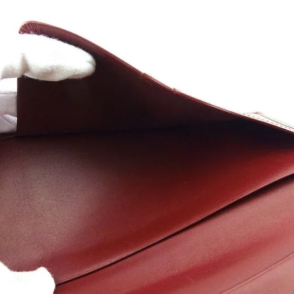 Cartier long pills masteline Bordeaux leather Authentic used